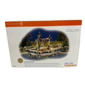 Department 56 Snow Village Halloween Spooky Schooner Limited Edition